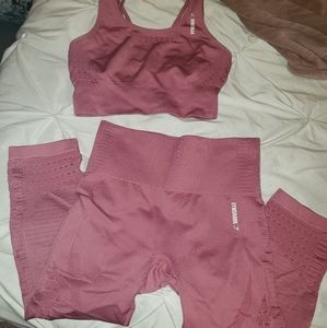 Gymshark crop leggings and crop top bra M